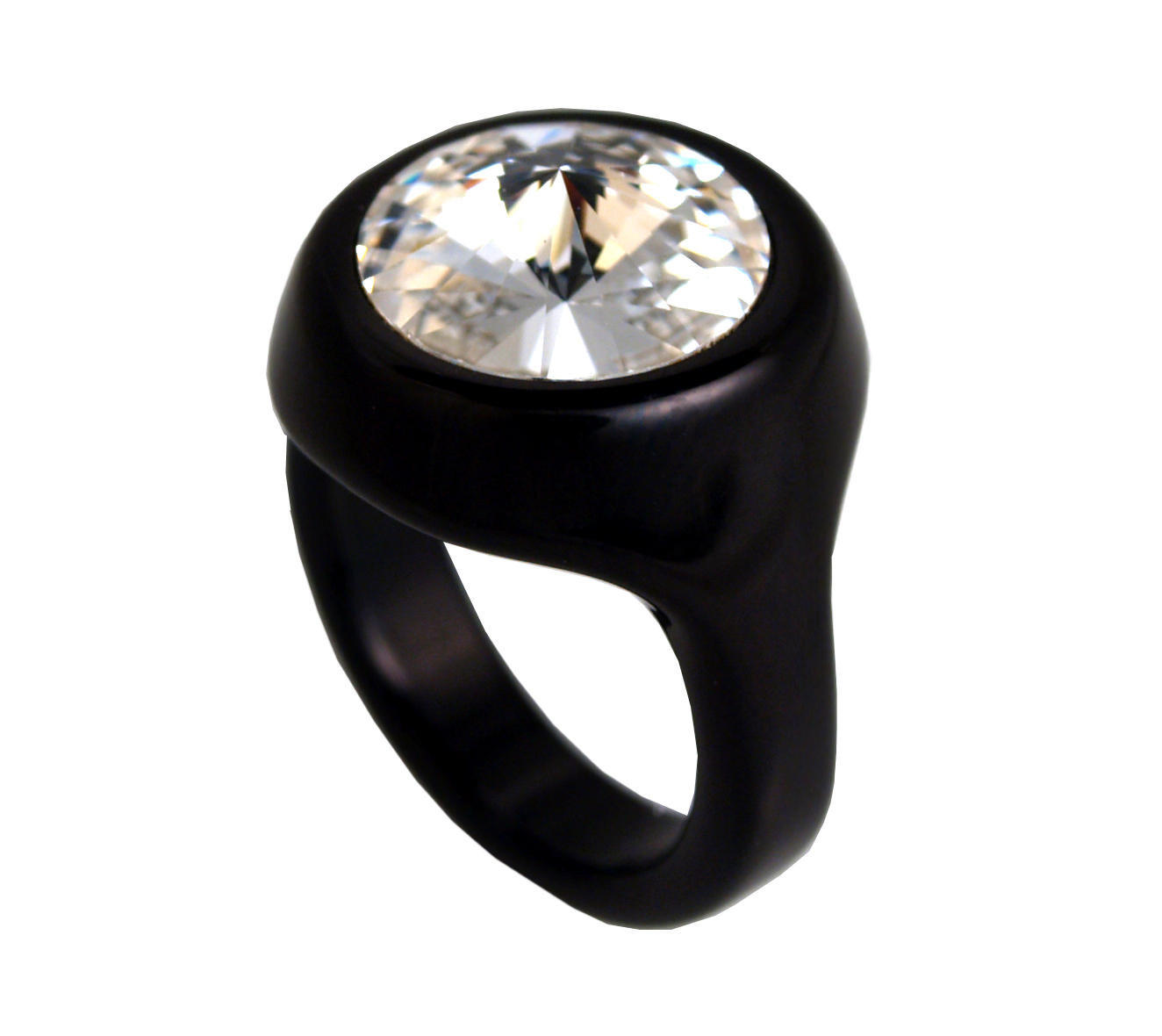 Anello tondo brillante