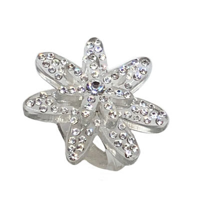 Anello Margherita Regolabile In Acciaio: Gioiello Donna Simbolo Di Purezza, Delicato E Floreale