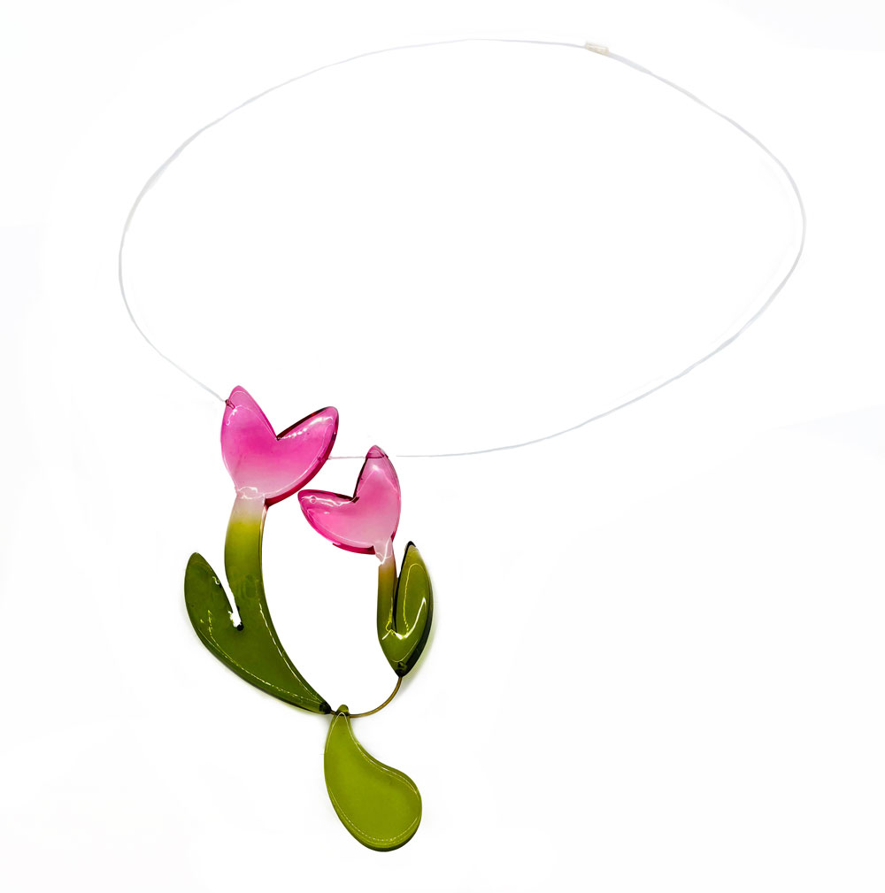 Collier petali plexi