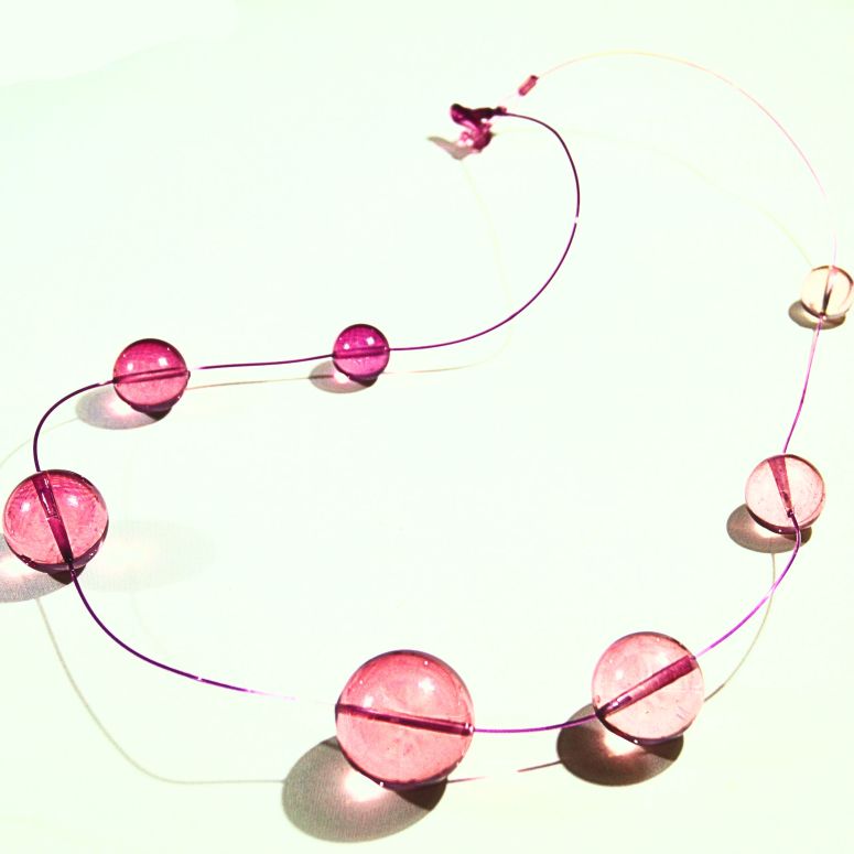collana sfere degrade' vinaccia